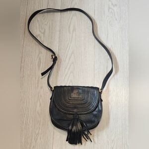 Fossil Black Textured Crossbody Bag